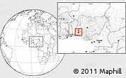 Blank Location Map of Akinyele, highlighted parent region, within the entire country