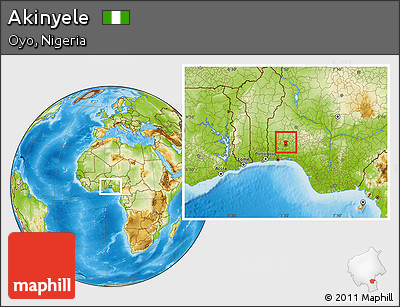 Physical Location Map of Akinyele