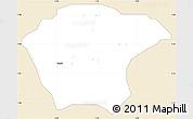 Classic Style Simple Map of Akinyele, single color outside