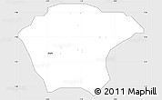 Silver Style Simple Map of Akinyele, single color outside