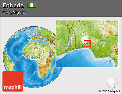 Physical Location Map of Egbeda, highlighted parent region