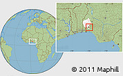 Savanna Style Location Map of Egbeda, highlighted parent region