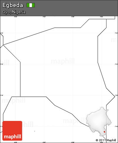 Blank Simple Map of Egbeda
