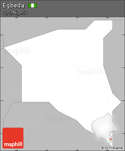 Gray Simple Map of Egbeda