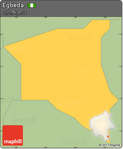 Savanna Style Simple Map of Egbeda