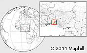 Blank Location Map of IbadanNorth-West, within the entire country
