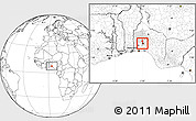 Blank Location Map of IbadanNorth-West, highlighted parent region