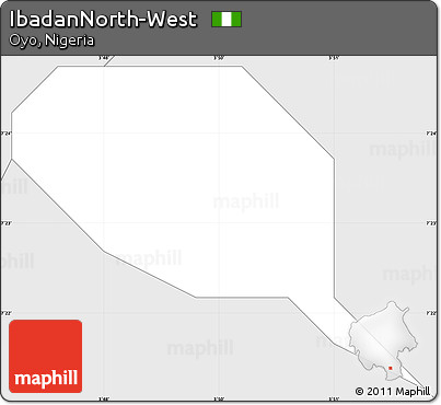 Silver Style Simple Map of IbadanNorth-West