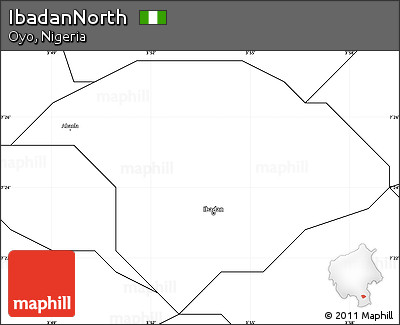 Blank Simple Map of IbadanNorth