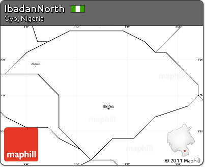 Blank Simple Map of IbadanNorth