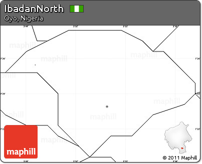 Blank Simple Map of IbadanNorth, no labels