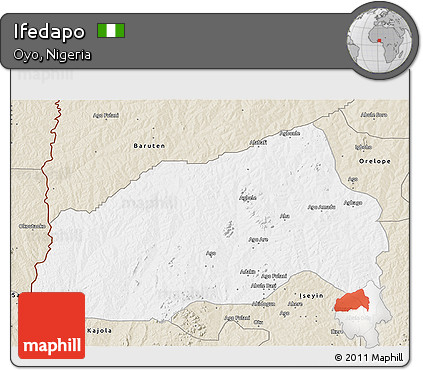 Classic Style 3D Map of Ifedapo