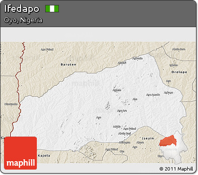 Classic Style 3D Map of Ifedapo