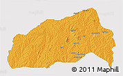 Political 3D Map of Ifedapo, single color outside