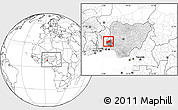 Blank Location Map of Ifedapo, highlighted country, highlighted parent region, within the entire country