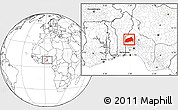 Blank Location Map of Ifedapo, highlighted parent region