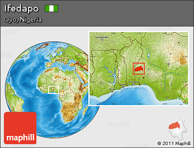 Physical Location Map of Ifedapo