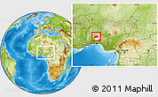 Physical Location Map of Ifedapo, highlighted parent region, within the entire country