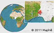 Satellite Location Map of Ifedapo, highlighted country, highlighted parent region