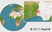Satellite Location Map of Ifedapo, highlighted country