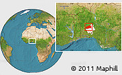 Satellite Location Map of Ifedapo, highlighted parent region