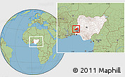 Savanna Style Location Map of Ifedapo, highlighted country, highlighted parent region, within the entire country