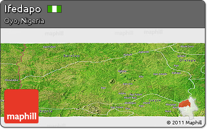 Satellite Panoramic Map of Ifedapo