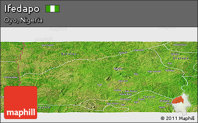 Satellite Panoramic Map of Ifedapo