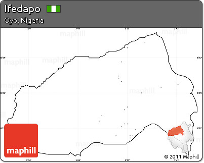 Blank Simple Map of Ifedapo, cropped outside, no labels