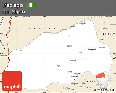 Classic Style Simple Map of Ifedapo