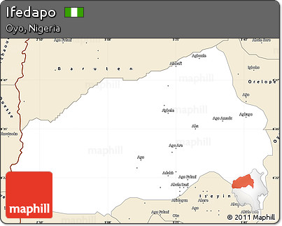 Classic Style Simple Map of Ifedapo