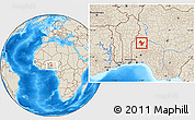 Shaded Relief Location Map of Irepo