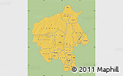 Savanna Style Map of Oyo, single color outside