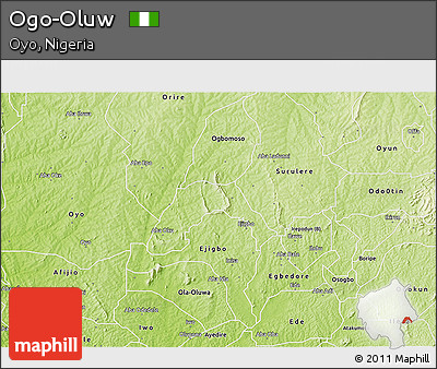 Physical 3D Map of Ogo-Oluw