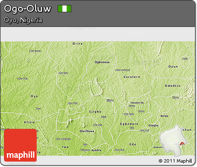 Physical 3D Map of Ogo-Oluw