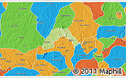 Physical 3D Map of Ogo-Oluw, political outside