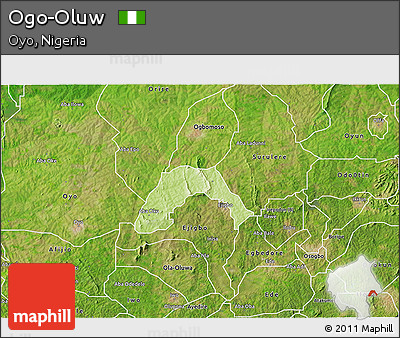 Physical 3D Map of Ogo-Oluw, satellite outside