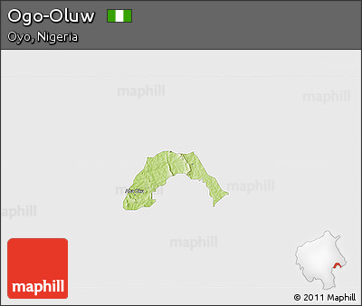 Physical 3D Map of Ogo-Oluw, single color outside