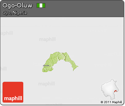 Physical 3D Map of Ogo-Oluw, single color outside