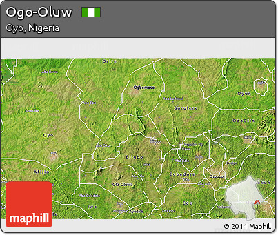 Satellite 3D Map of Ogo-Oluw