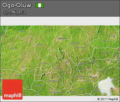 Satellite 3D Map of Ogo-Oluw