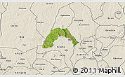 Satellite 3D Map of Ogo-Oluw, shaded relief outside