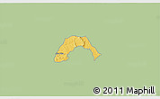 Savanna Style 3D Map of Ogo-Oluw, single color outside