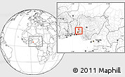 Blank Location Map of Ogo-Oluw, within the entire country