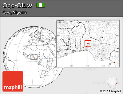 Blank Location Map of Ogo-Oluw