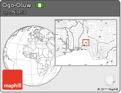 Blank Location Map of Ogo-Oluw