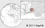 Blank Location Map of Ogo-Oluw, highlighted country, highlighted parent region