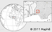 Blank Location Map of Ogo-Oluw, highlighted country