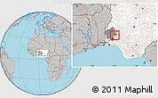 Gray Location Map of Ogo-Oluw, highlighted country, highlighted parent region