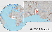 Gray Location Map of Ogo-Oluw, highlighted parent region
